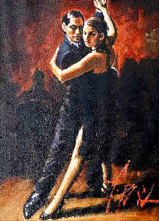 Tango VI 23x20 Original Painting - Fabian Perez