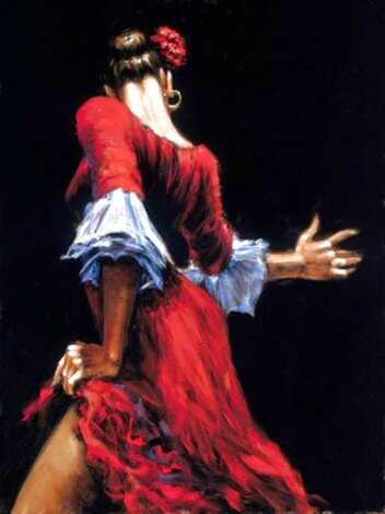 Flamenco Dancer III HC - Huge - on Canvas Limited Edition Print - Fabian Perez