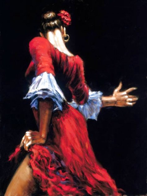 Flamenco Dancer III HC - Huge Limited Edition Print by Fabian Perez