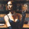 Study for Brunette at Bar AP 2004 Embellished Limited Edition Print by Fabian Perez - 2