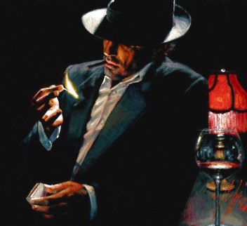 Man Lighting Cigarrette II 2009  Limited Edition Print - Fabian Perez