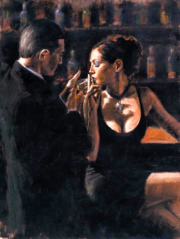 When the Story Begins  - AP 2004 Embellished Giclee on Canvas Limited Edition Print - Fabian Perez