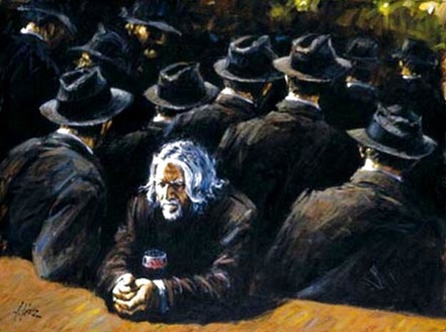Waiting II AP Embellished - Huge Limited Edition Print - Fabian Perez