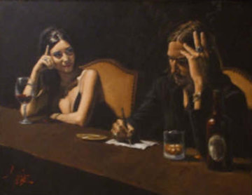 Monica and Fabian 2007 36x48 Original Painting - Fabian Perez Monica and Fabian 2007 36x48 Original Painting - Fabian Perez