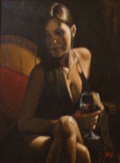 Monica 2007 40x30 Original Painting - Fabian Perez Monica 2007 40x30 Original Painting - Fabian Perez