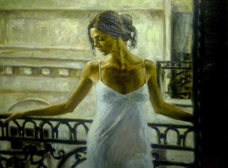 Balcony At Buenos Aires I PP Embellished - Argentina Limited Edition Print - Fabian Perez
