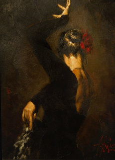 Terciopelo Negro II 2005 25x31 Original Painting - Fabian Perez Terciopelo Negro II 2005 25x31 Original Painting - Fabian Perez
