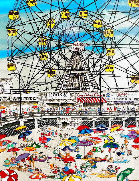 Wonder Wheel 1990 - Huge - Coney Island, New York Limited Edition Print by Linnea Pergola