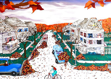 Center Avenue 1990 44x56 Huge Original Painting - Linnea Pergola Center Avenue 1990 44x56 Huge Original Painting - Linnea Pergola
