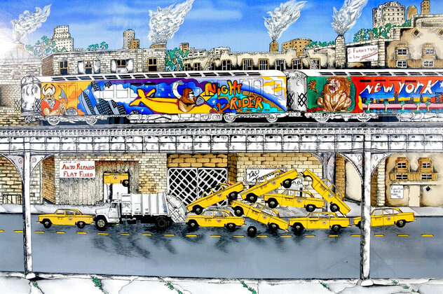 Rush Hour and Yellow Taxi 1991 Framed Limited Edition Serigraph by