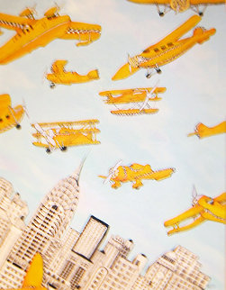 Skycabs 1990 36x28 Original Painting - Linnea Pergola Skycabs 1990 36x28 Original Painting - Linnea Pergola