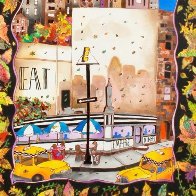 Fall in NYC 52x42 Super Huge Original Painting by Linnea Pergola - 2 Fall in NYC 52x42 Super Huge Original Painting by Linnea Pergola - 2
