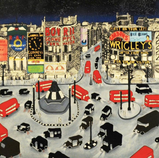 Piccadilly Square AP 1990 - London, Emgland Limited Edition Print by Linnea Pergola