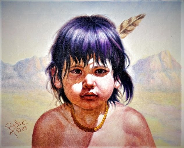 Big Bear (Sioux) 1984 16x20 Original Painting by Gregory Perillo