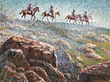 Badlands, South. Dakota 1997 24x18 Original Painting - Gregory Perillo Badlands, South. Dakota 1997 24x18 Original Painting - Gregory Perillo