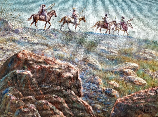 Badlands,  South. Dakota 1997 24x18 Original Painting by Gregory Perillo