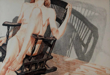 Nude in Rocking Chair 1976 Limited Edition Print - Philip Pearlstein Nude in Rocking Chair 1976 Limited Edition Print - Philip Pearlstein