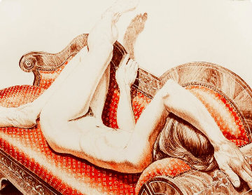 Nude on Chaise 1978 Limited Edition Print - Philip Pearlstein