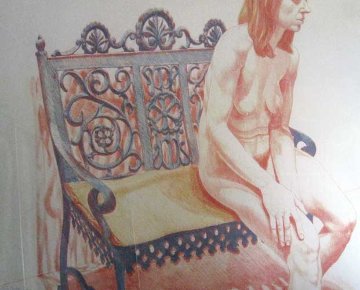 Girl on Iron Bench 1974 Limited Edition Print - Philip Pearlstein