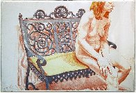 Girl on an Iron Bench 1974 Limited Edition Print by Philip Pearlstein - 1 Girl on an Iron Bench 1974 Limited Edition Print by Philip Pearlstein - 1