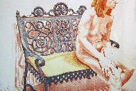 Girl on an Iron Bench 1974 Limited Edition Print by Philip Pearlstein - 0 Girl on an Iron Bench 1974 Limited Edition Print by Philip Pearlstein - 0