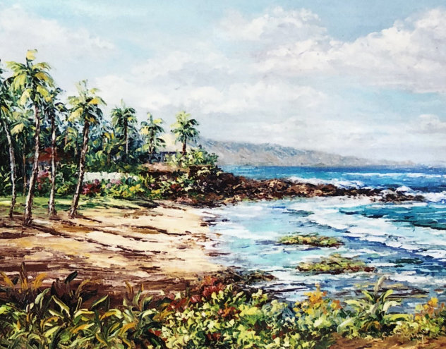 Mama's Beach 2005 25x29 Maui, Hawaii Original Painting by Sue Perry