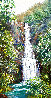 Waterfalls At Wailua 2007 30x16 - Hawaii Original Painting by Sue Perry - 0