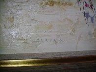 Garden Wall 1991 30x40 Huge Original Painting by Endre Peter Darvas - 2 Garden Wall 1991 30x40 Huge Original Painting by Endre Peter Darvas - 2