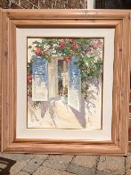 Shutters 1995 38x34 Original Painting by Endre Peter Darvas - 3 Shutters 1995 38x34 Original Painting by Endre Peter Darvas - 3