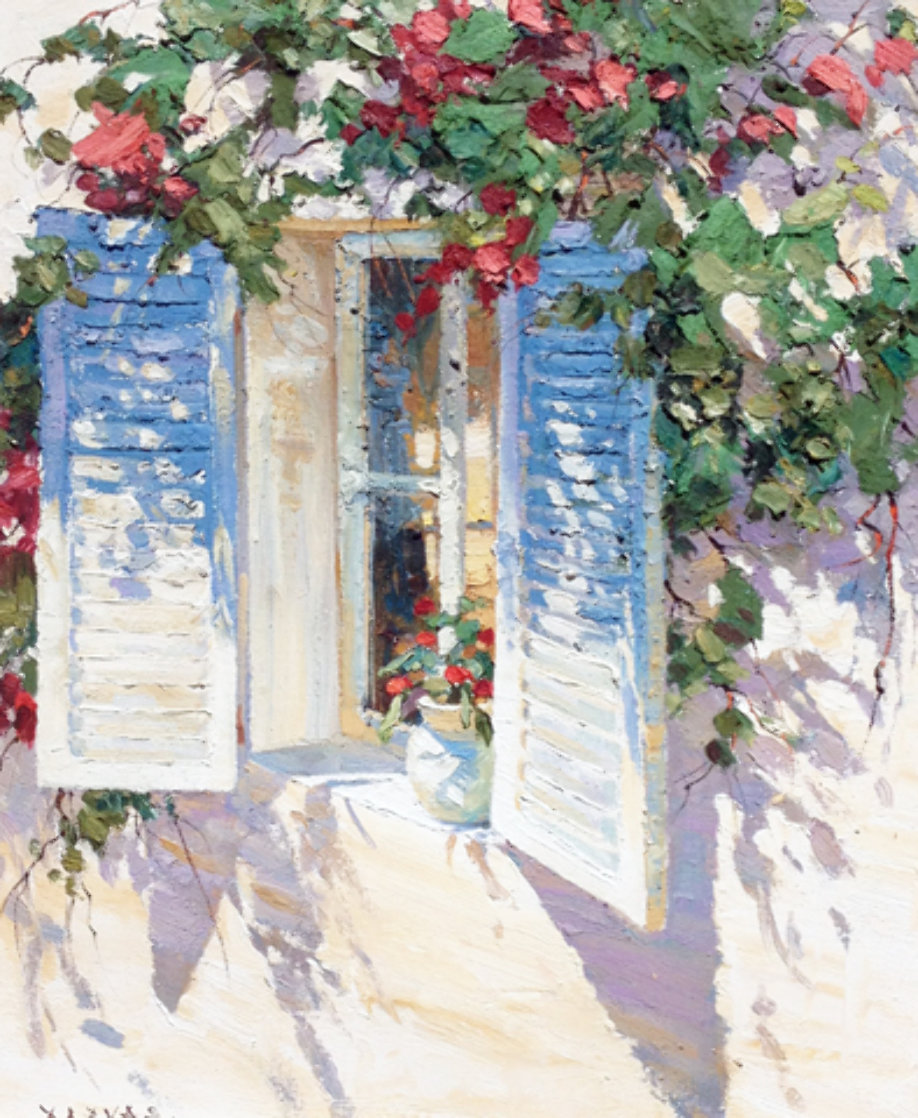 Shutters 1995 38x34 Original Painting by Endre Peter Darvas Shutters 1995 38x34 Original Painting by Endre Peter Darvas