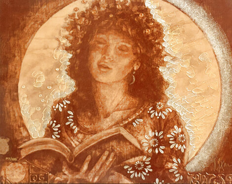 Casta Diva 2018 - Embellished Caldograph on Wood Limited Edition Print - Peter Nixon