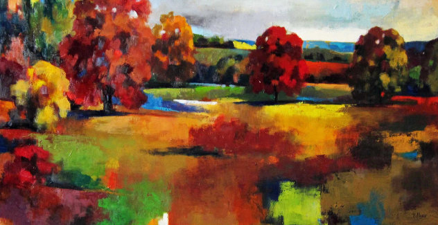 Colors of Fall 2011 25x43 - Huge Original Painting by Joro Petkov
