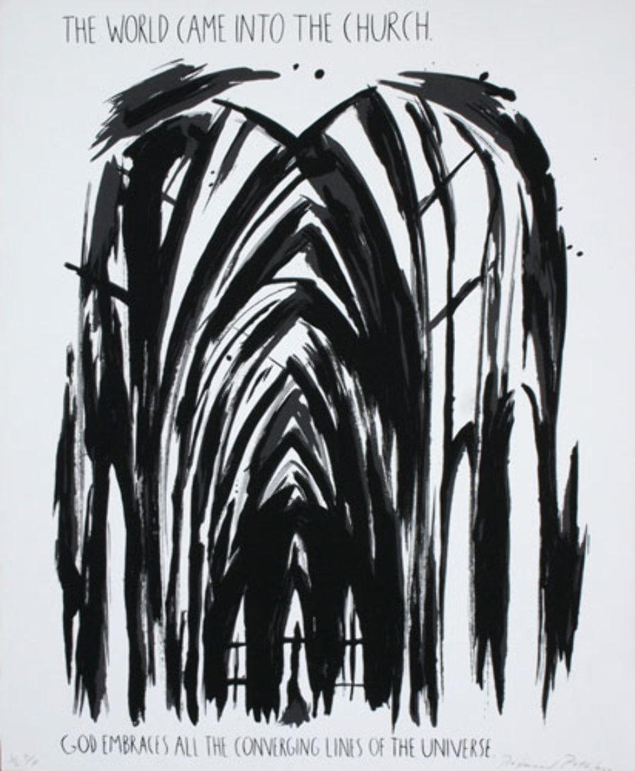 World Came into the Church PP 1990 Limited Edition Print by Raymond Pettibon World Came into the Church PP 1990 Limited Edition Print by Raymond Pettibon