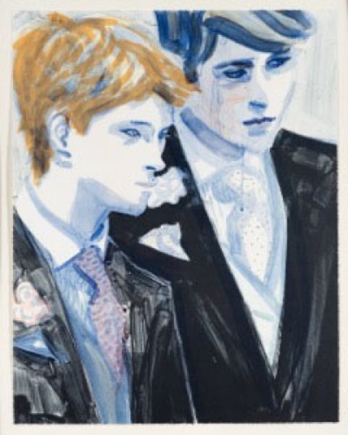 Prince William and Prince Harry At Uncle's Wedding AP Limited Edition Print by Elizabeth Peyton