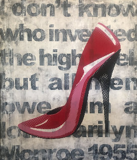 Red Shoe #5 2009 56x46 Huge Original Painting - Ray Phillips
