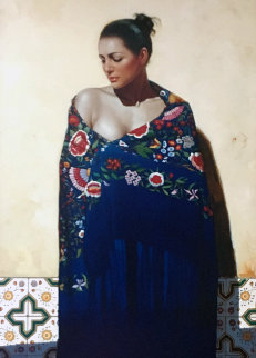 Shawls of Spain - Azul AP 2006 Limited Edition Print - Gabriel Picart Shawls of Spain - Azul AP 2006 Limited Edition Print - Gabriel Picart