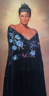 Blue Eyes 48x30 Super Huge Original Painting - Gabriel Picart Blue Eyes 48x30 Super Huge Original Painting - Gabriel Picart