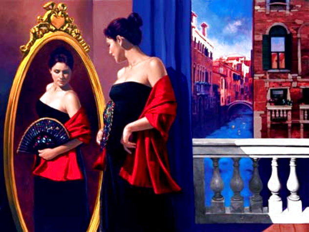Lady in the Mirror AP - Huge Limited Edition Print by Gabriel Picart