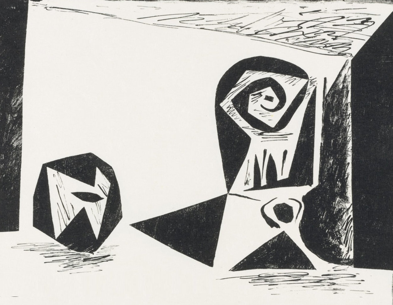 Composition With Stemmed Glass PP 1947 Limited Edition Print by Pablo Picasso Composition With Stemmed Glass PP 1947 Limited Edition Print by Pablo Picasso