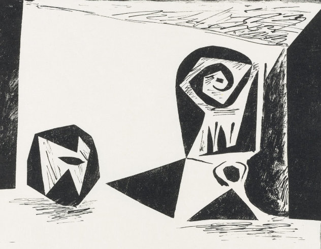 Composition With Stemmed Glass PP 1947 Limited Edition Print by Pablo Picasso
