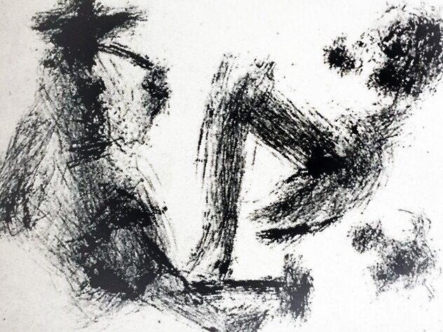 Homme a La Pipe 347 1969 HS by Pablo Picasso