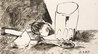Apples, Glass and Knife PP 1947 HS - Mourlot Lithograph Limited Edition Print by Pablo Picasso - 0 Apples, Glass and Knife PP 1947 HS - Mourlot Lithograph Limited Edition Print by Pablo Picasso - 0