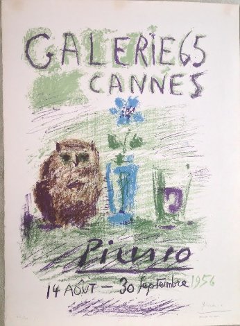 Hibou, Verre Et Fleur 1956 HS Limited Edition Print - Pablo Picasso