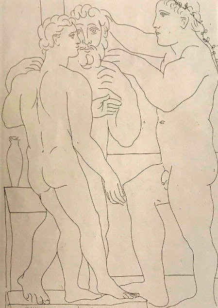 Deux Hommes Sculpts: Vollard Suite 1933 HS Limited Edition Print by Pablo Picasso