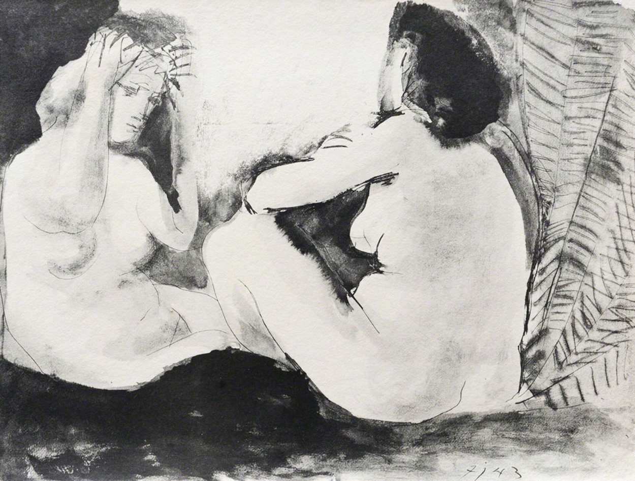 Deux Femmes - Double Flute Limited Edition Print by Pablo Picasso Deux Femmes - Double Flute Limited Edition Print by Pablo Picasso