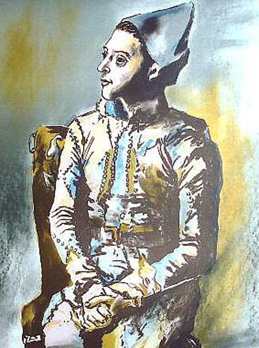 Portrait of Harlequin, Picasso the Early Years, Musee D'art Histoire, Paris 1960 Poster Limited Edition Print by Pablo Picasso
