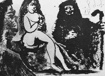 Visiteur Au Nez Bourbonien Chez La Celestine (visitor with a Bourbon Nose At Celestine) 19 Limited Edition Print - Pablo Picasso Visiteur Au Nez Bourbonien Chez La Celestine (visitor with a Bourbon Nose At Celestine) 19 Limited Edition Print - Pablo Picasso