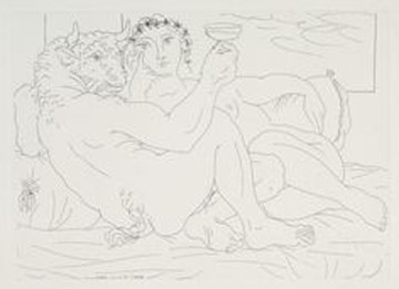 Minotaure Avec Une Coupe a La Main, Plate 83 Limited Edition Print - Pablo Picasso Minotaure Avec Une Coupe a La Main, Plate 83 Limited Edition Print - Pablo Picasso