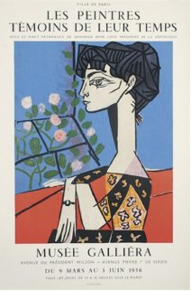 Jacqueline Avec Des Fleurs Exhibition Poster 1956 Limited Edition Print - Pablo Picasso Jacqueline Avec Des Fleurs Exhibition Poster 1956 Limited Edition Print - Pablo Picasso