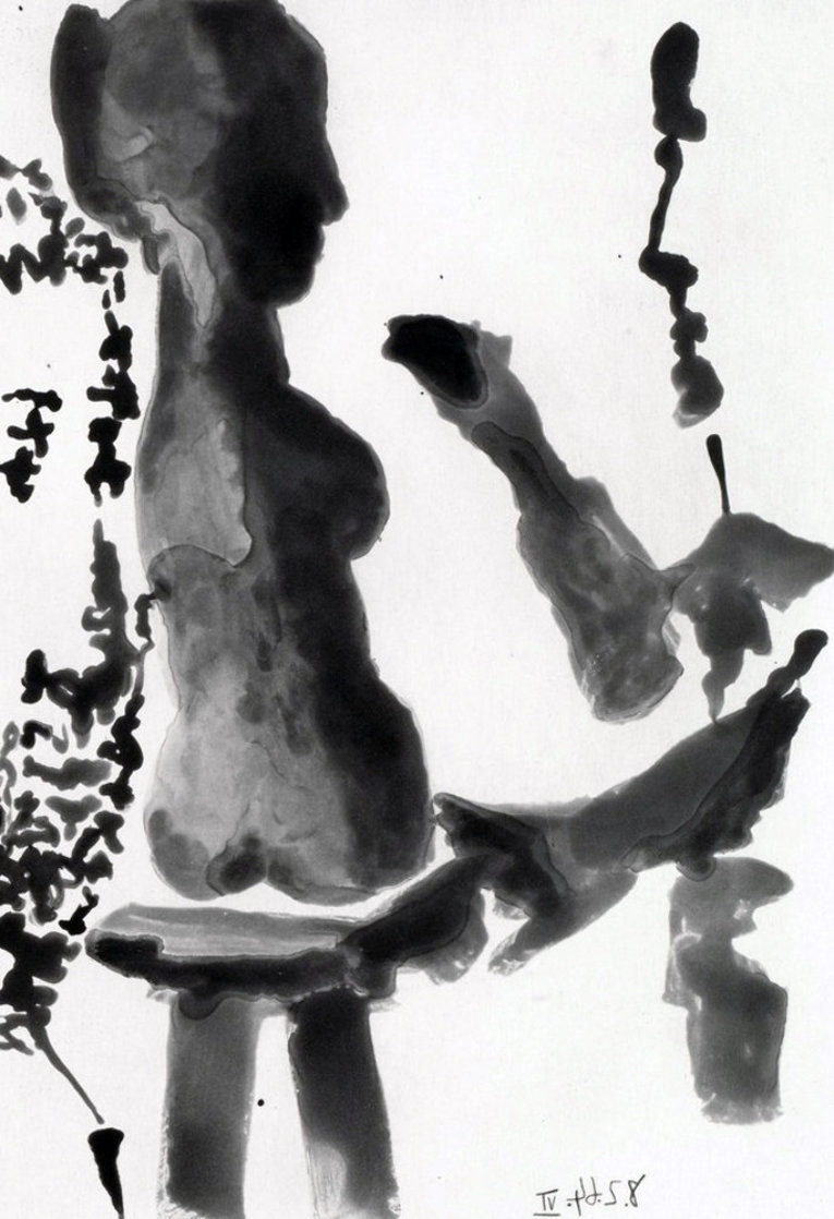 Sculpteur Devant Sa Sellete, Avec Un Spectateur Barbu  1966 HS Limited Edition Print by Pablo Picasso